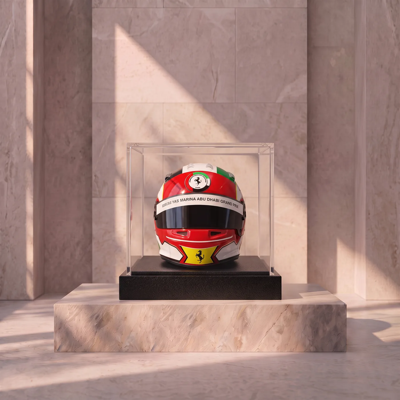 Ferrari Owners Club UAE — خوذةٌ منحوتة، لا مصبوبة فحسب