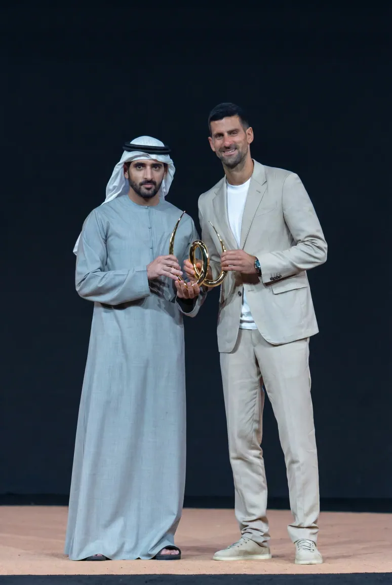 Novak Djokovic & H.H. Sheikh Hamdan · Dubai