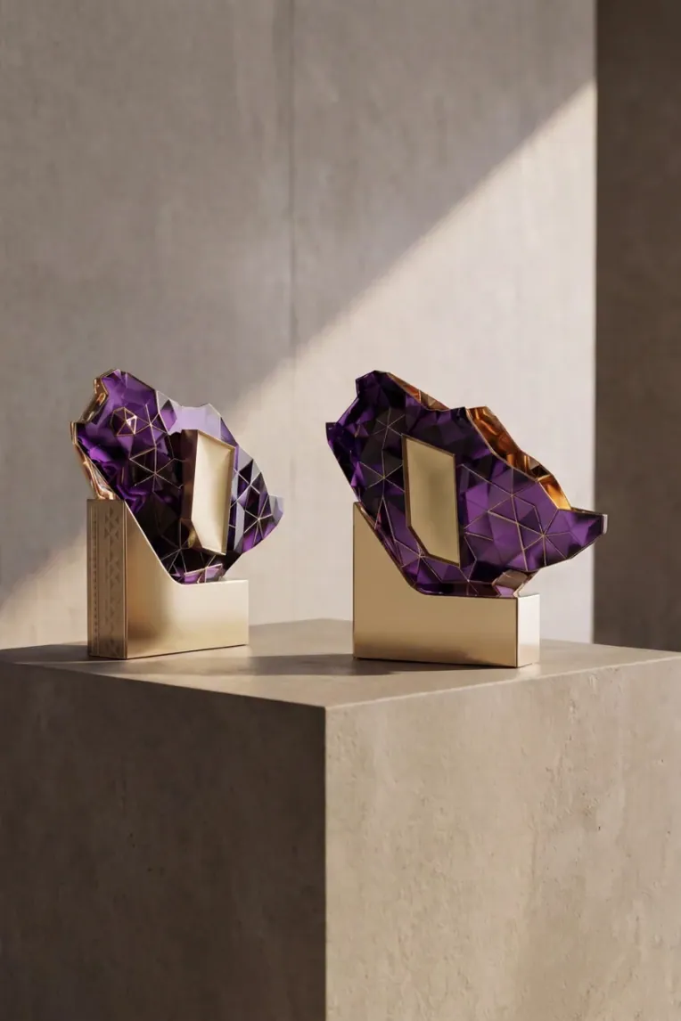 Crystal Arc luxury pieces on display