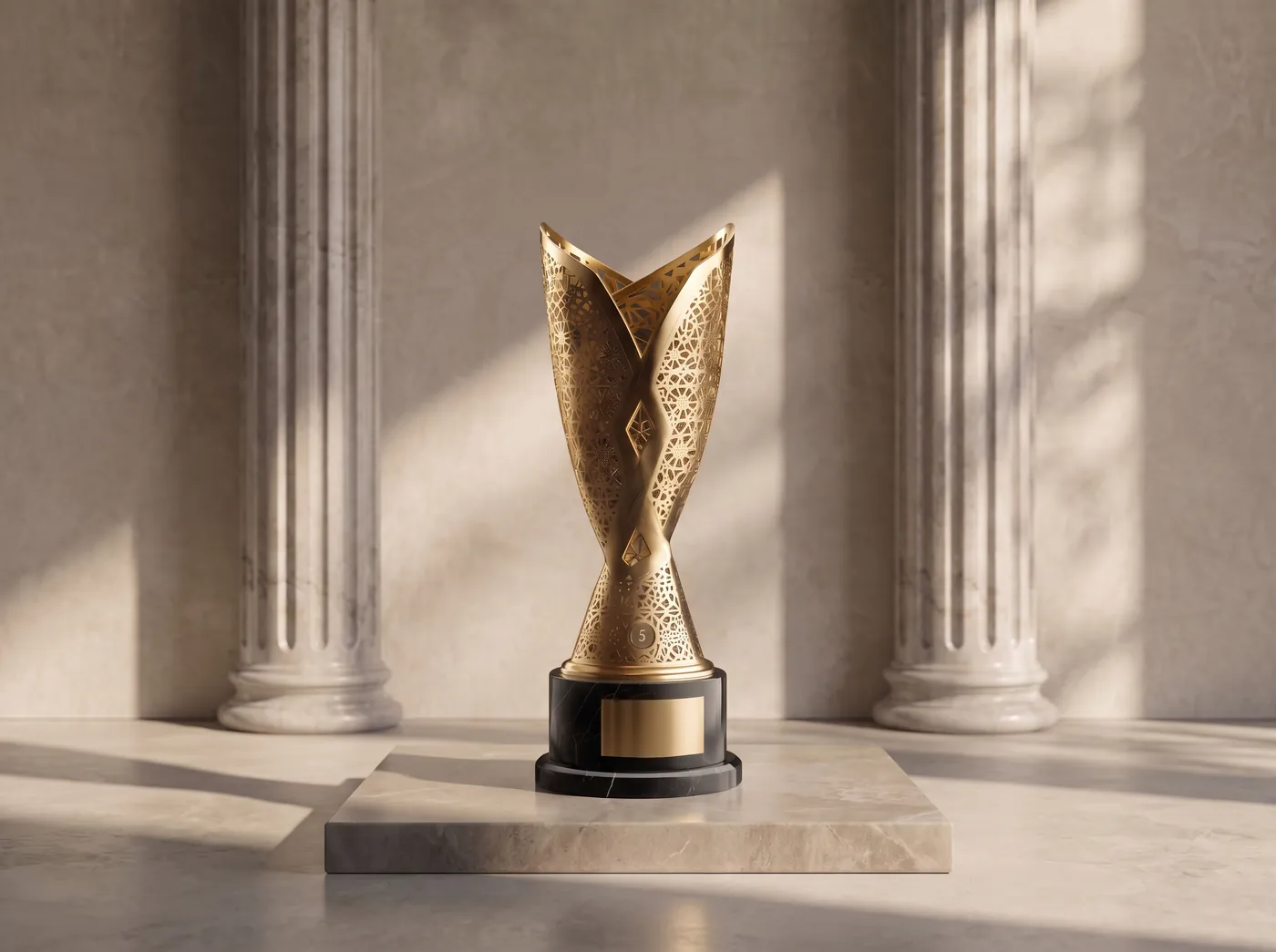 A Crystal Arc bespoke trophy